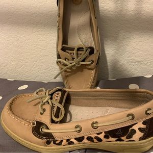 SPERRYS Leopard print Skimmer Boat Shoe ~ Womans US 7.5